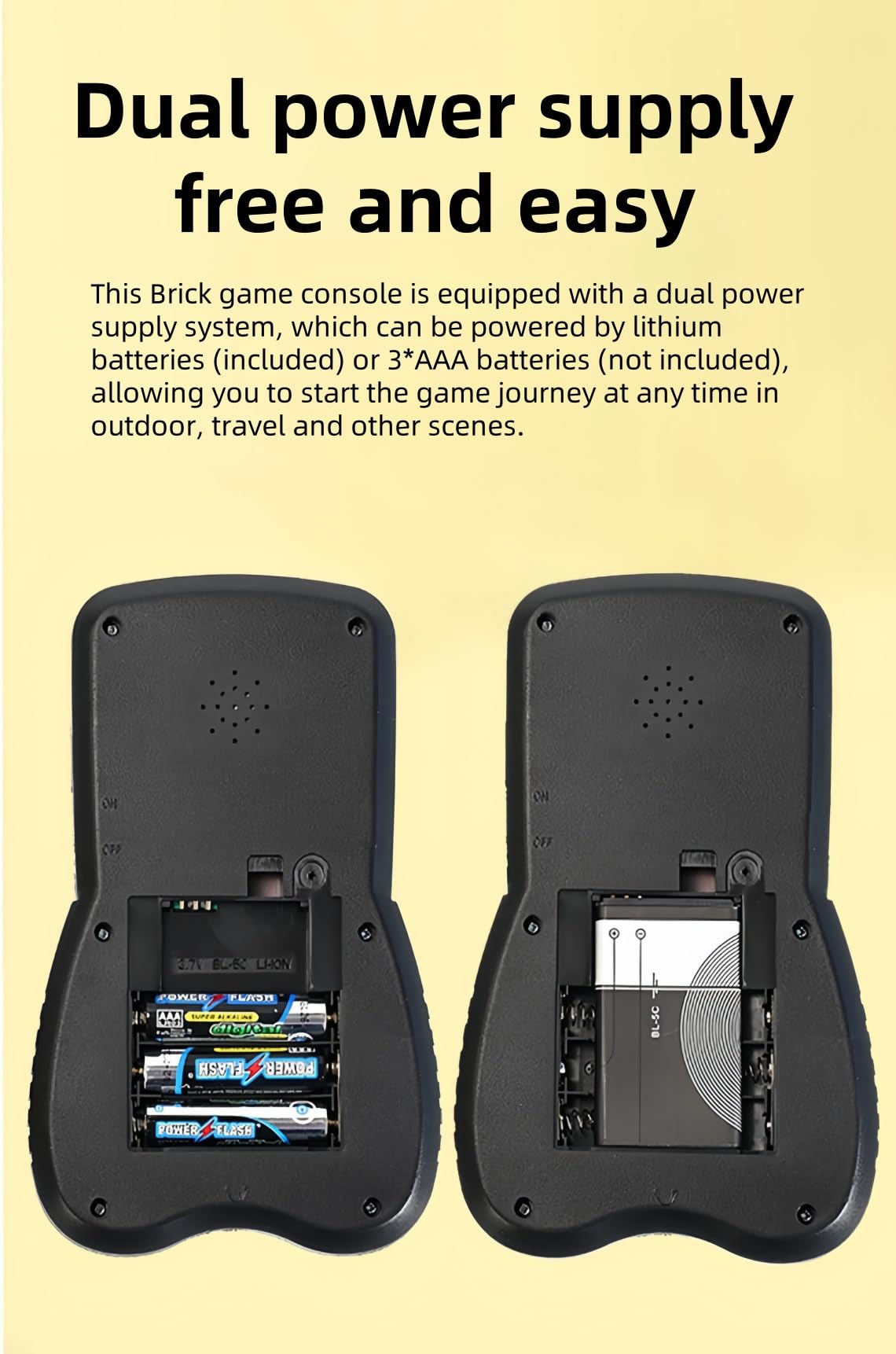 Console de Jeux Block Jeux de Réflexion Intégrés Double Mode d'alimentation Rétroéclairage Bleu Batterie puissante Jeux électroniques Portables Jouet Rétro Nostalgique/Cadeau de Noël (Bleu)