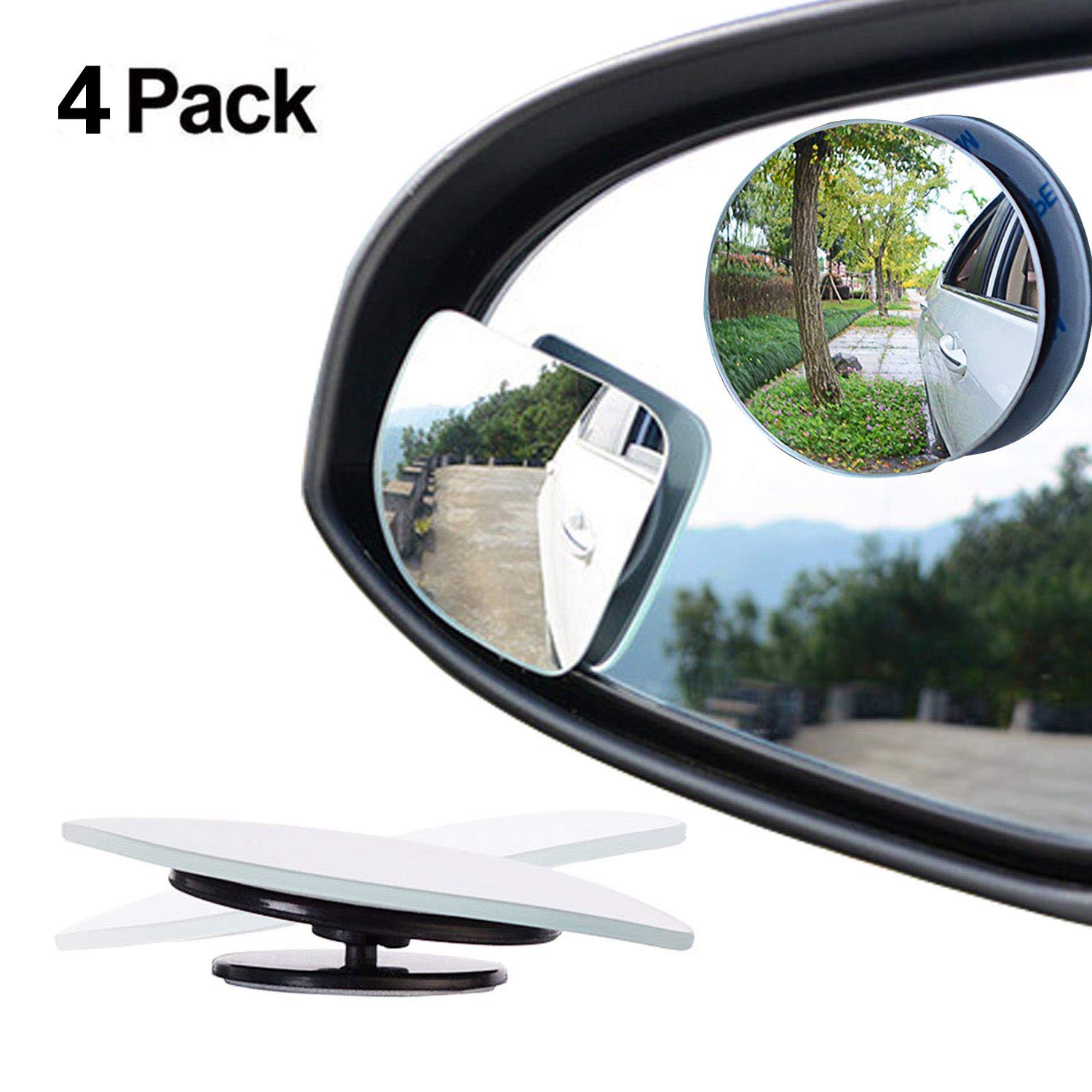 Buy 360° Rotate + Sway Adjustable Fan Shaped Blind Spot Mirror, 2