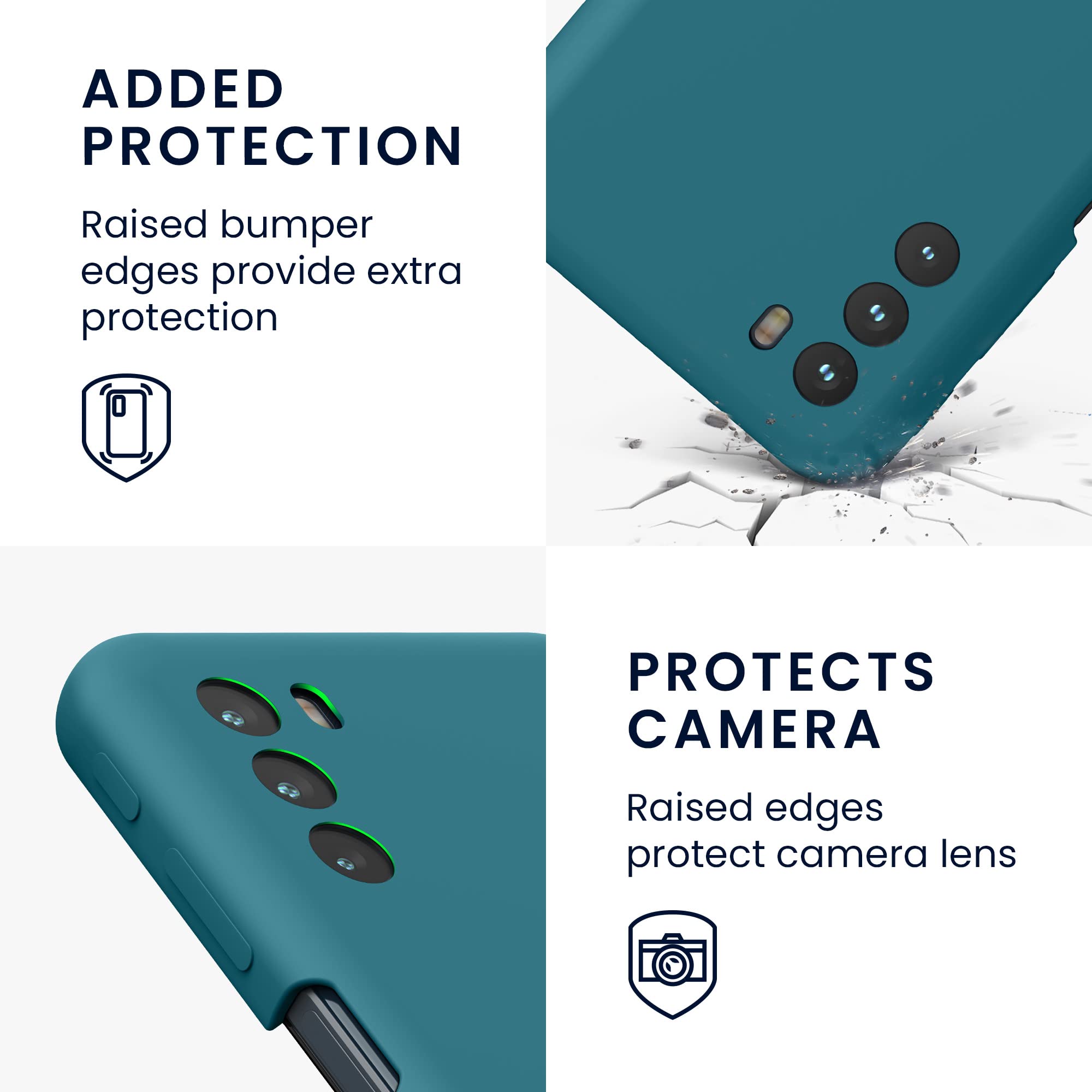 Kwnobile Handyhülle Für Motorola Moto G31 / G41 – Weiches Silikon Case, Rutschfest, Kabellos Ladbar, In Petrol