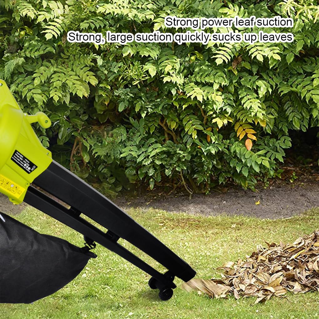 Soplador de Hojas de Potencia La espaciosa Bolsa recolectora 40 litros Ahorra Tiempo Durante Todo el año Limpia la Nieve Soplador eléctrico ABS 3000 W