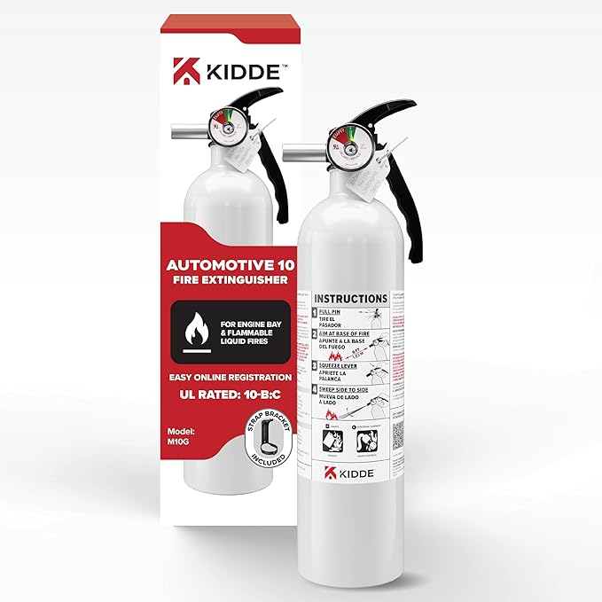 Kidde Fire Extinguisher for Vehicles, Cars, Trucks, Single-Use 10BC