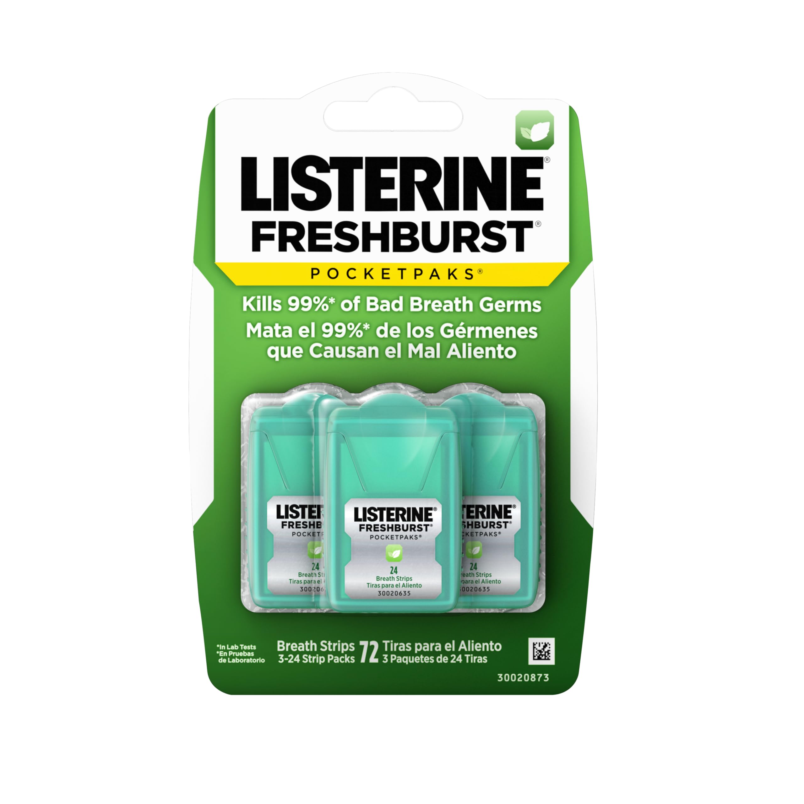 Listerine Freshburst Pocketpaks Breath Strips, Dissolving Breath