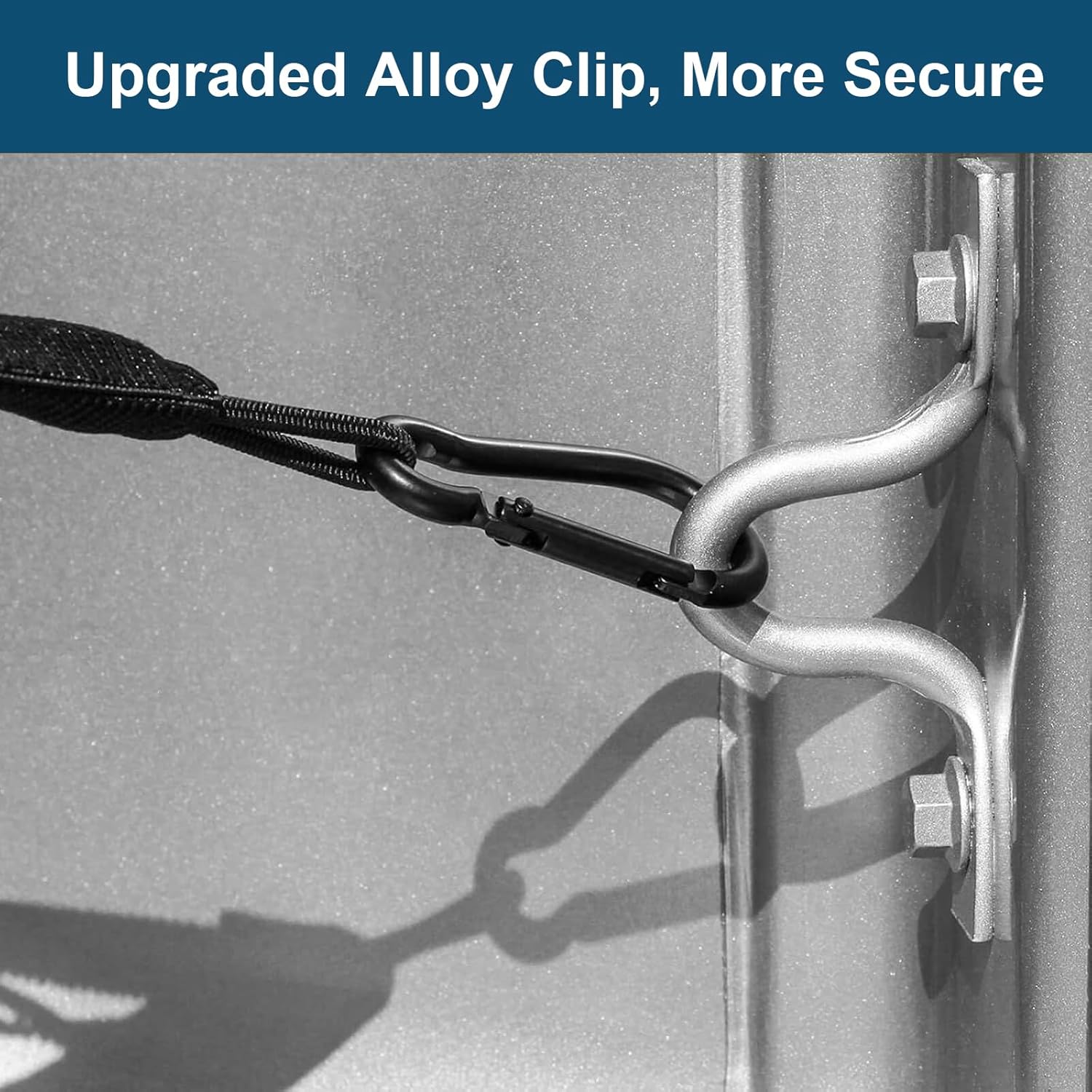 x xotic tech Cargo Net for Pickup Truck Bed - Stretchable 4'x4' to 7'x7' High Elastic Mesh Organizer with 6 Pcs Metal Carabiners - Ideal for Pickup Truck Trailer, ATV, UTV, SUV, Boat (Double Layer)