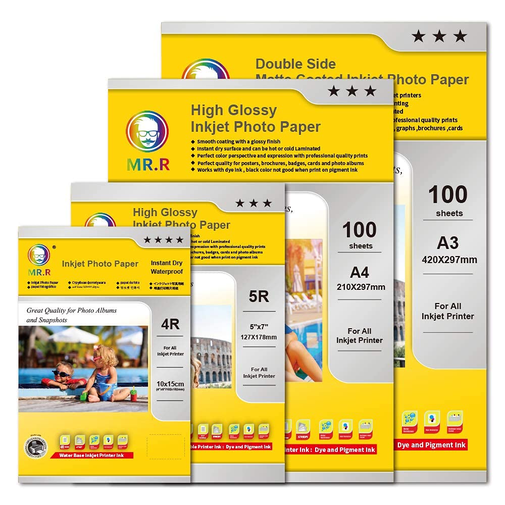 10 Fogli Carta Fotografica Alta Lucentezza A4 230 Gsm - Per Stampanti A ...