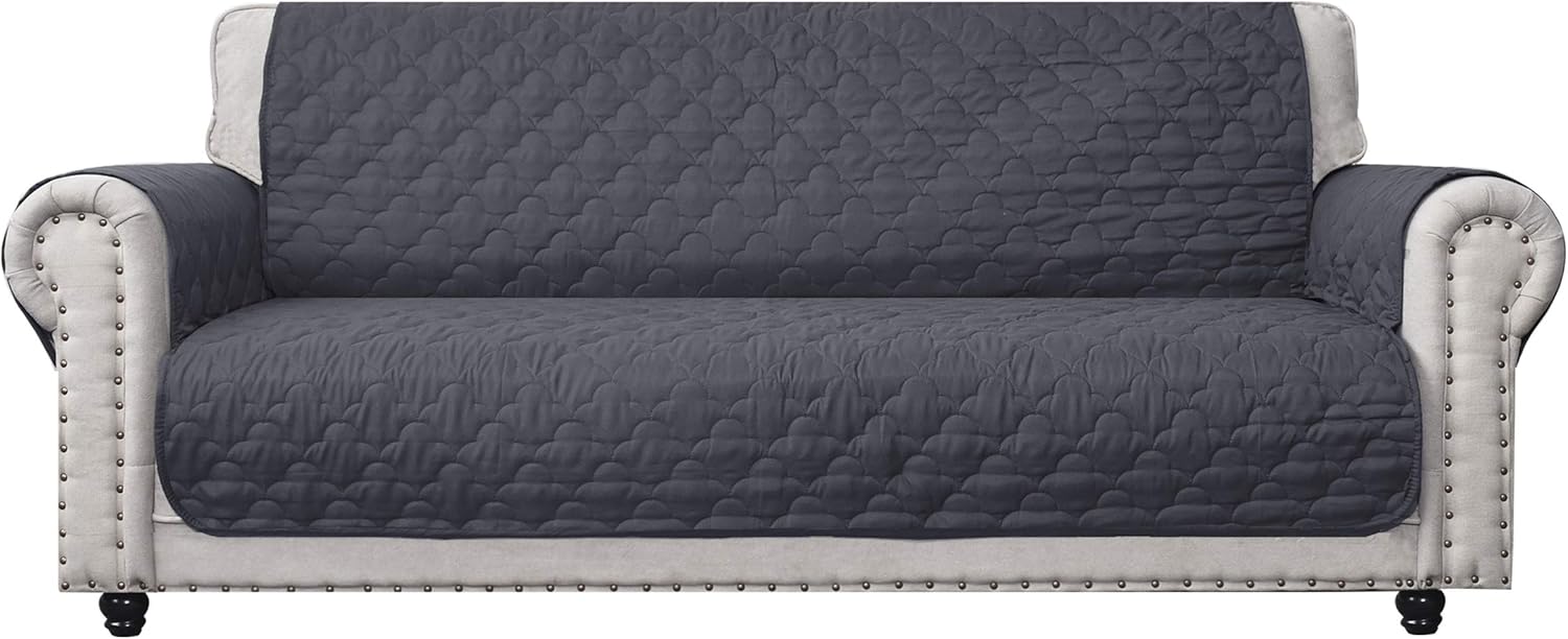 CHHKON Sofa Cover with NonSlip Dog Paw Print 100 Waterproof Quilted