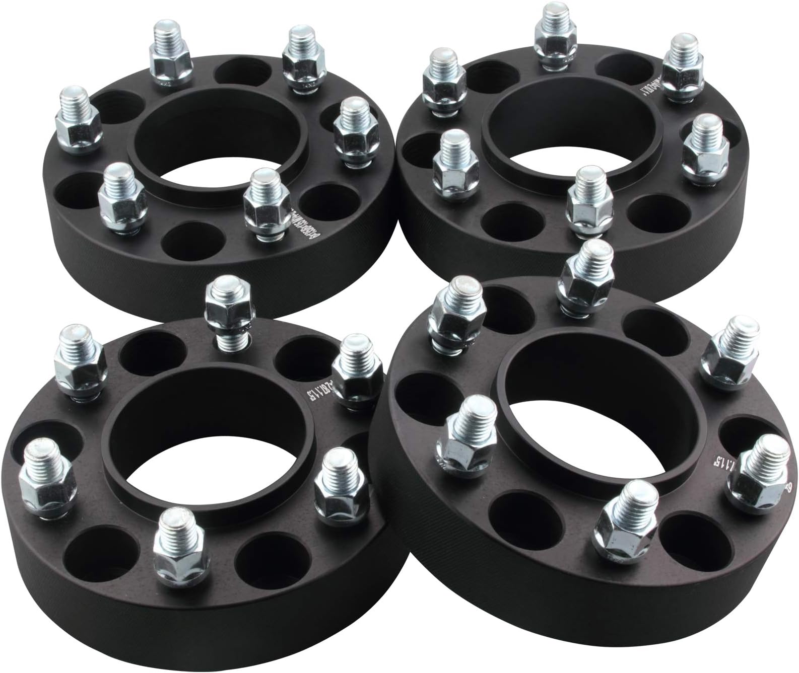 DCVAMOUS 4PC Black 6x135 Hubcentric Wheel Spacers 1.5 Inch with 14x2 Studs Compatible with Ford 6 Lug 6x135mm for 2004-2014 F150 | 2003-2014 Expedition | 2003-2014 Navigator | 2006-2014 Mark LT