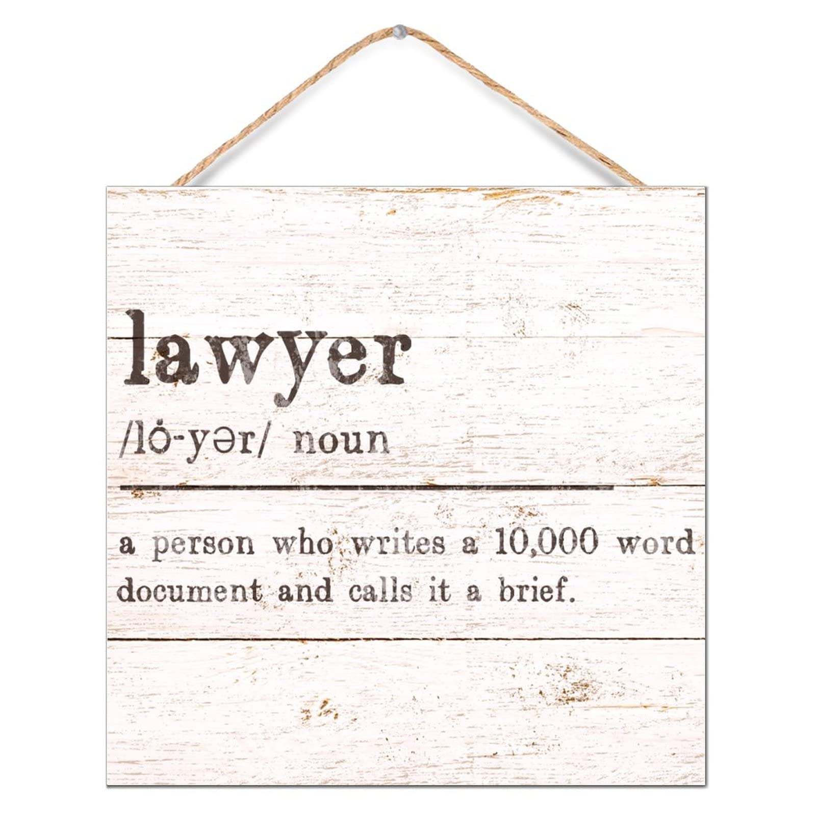 Lawyer Noun Definition cadre en bois 30,5 cm de style tableau vertical de table pour la maison