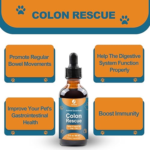 Miniatura 3 de Colon Rescue - Soporte herbario para perros y gatos, 100% orgánico grado de hierbas laxantes, tracto gastrointestinal saludable, estreñimiento,
