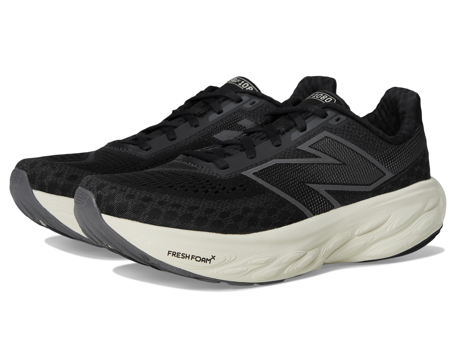 new balance Women's Fresh Foam X 1080 V14 Shoes, Black/Phantom/Sea Salt, 7 Narrow-picture-21