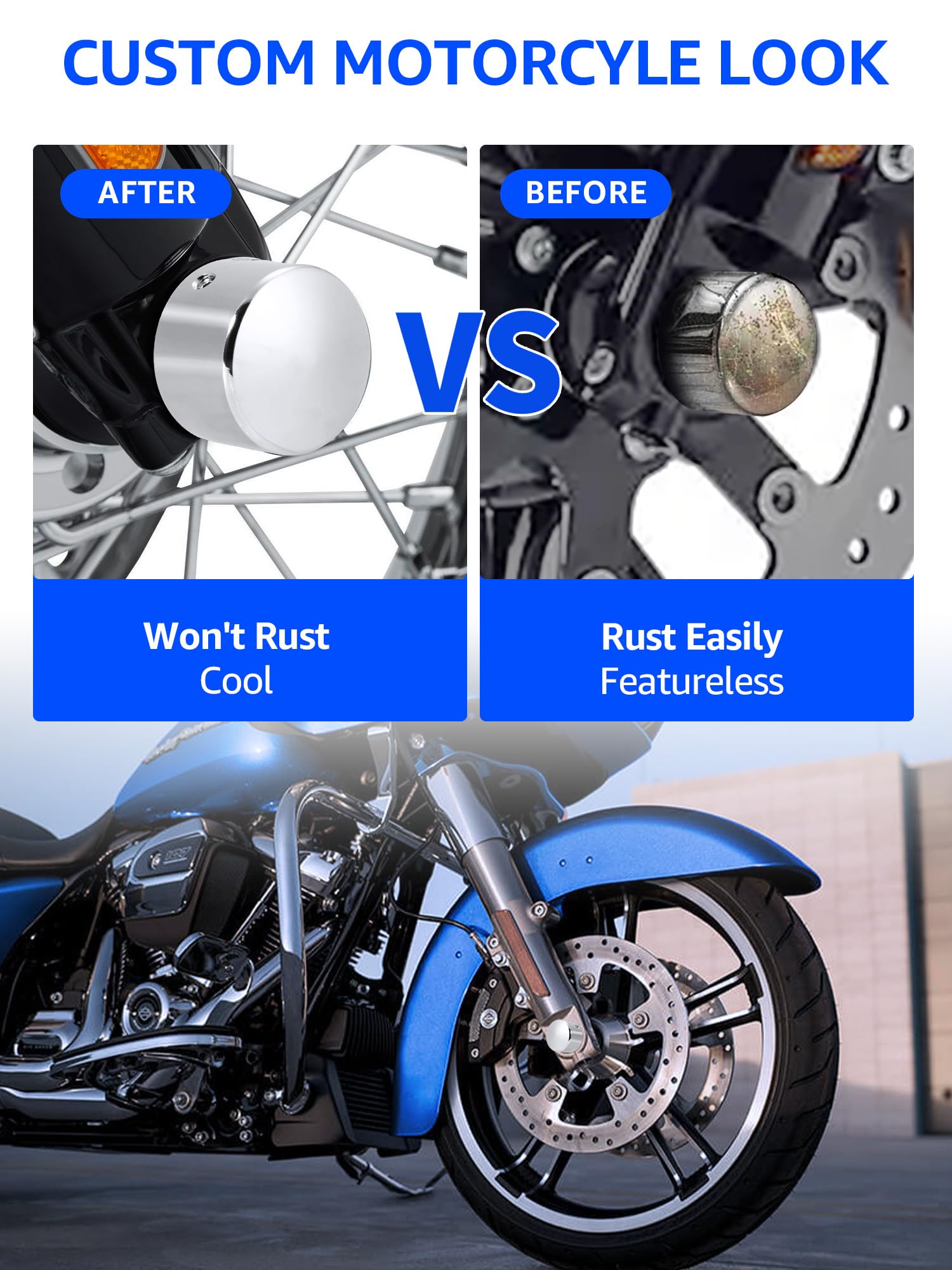 Amazon.co.jp: AILMOTO フロントアクスルナットカバー、ハーレー