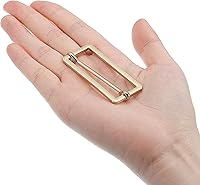Vista 4 de uxcell Hebillas deslizantes, ajustador rectangular de metal, hebillas de pasador de rodillo, ajustador de correa deslizante para cinturón