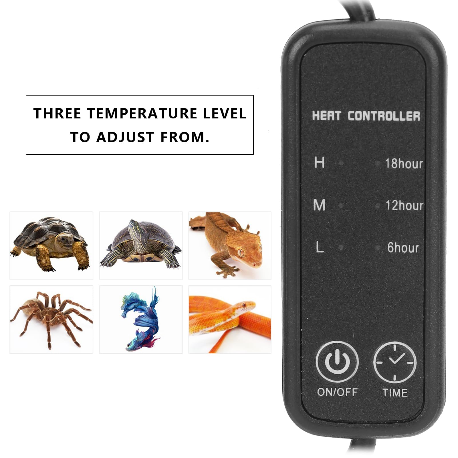 Gavigain USB Powered Reptile Heating Mat, Adjustable Temperature Control, Carbon Fiber, Portable Heat Pad for Reptiles and Amphibians (Small Three-Speed Temperature Control)
