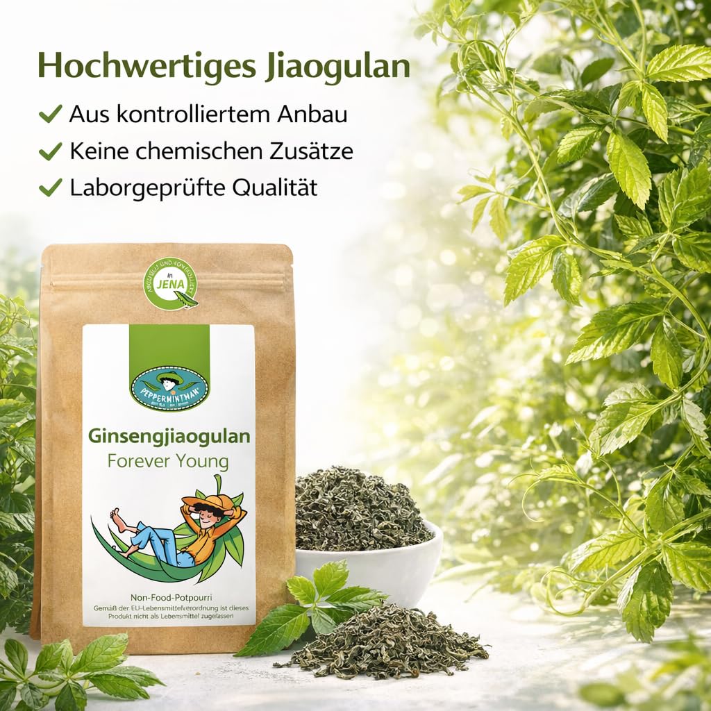 Ginsengblätter 1000 g - Forever Young - traditionelle gerollte Blätter - PEPPERMINTMAN - Potpourri