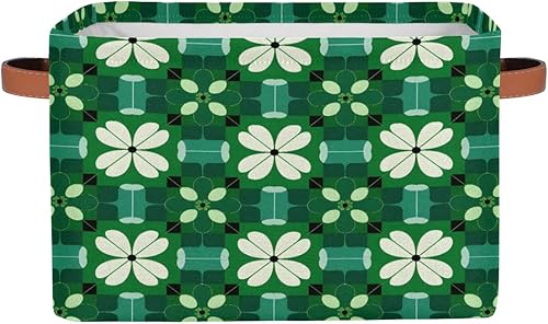 Vista 184 de Cestas de almacenamiento con asas, cubo de almacenamiento rectangular de tela rectangular plegable de juguetes para armario, estantes, lavandería, C