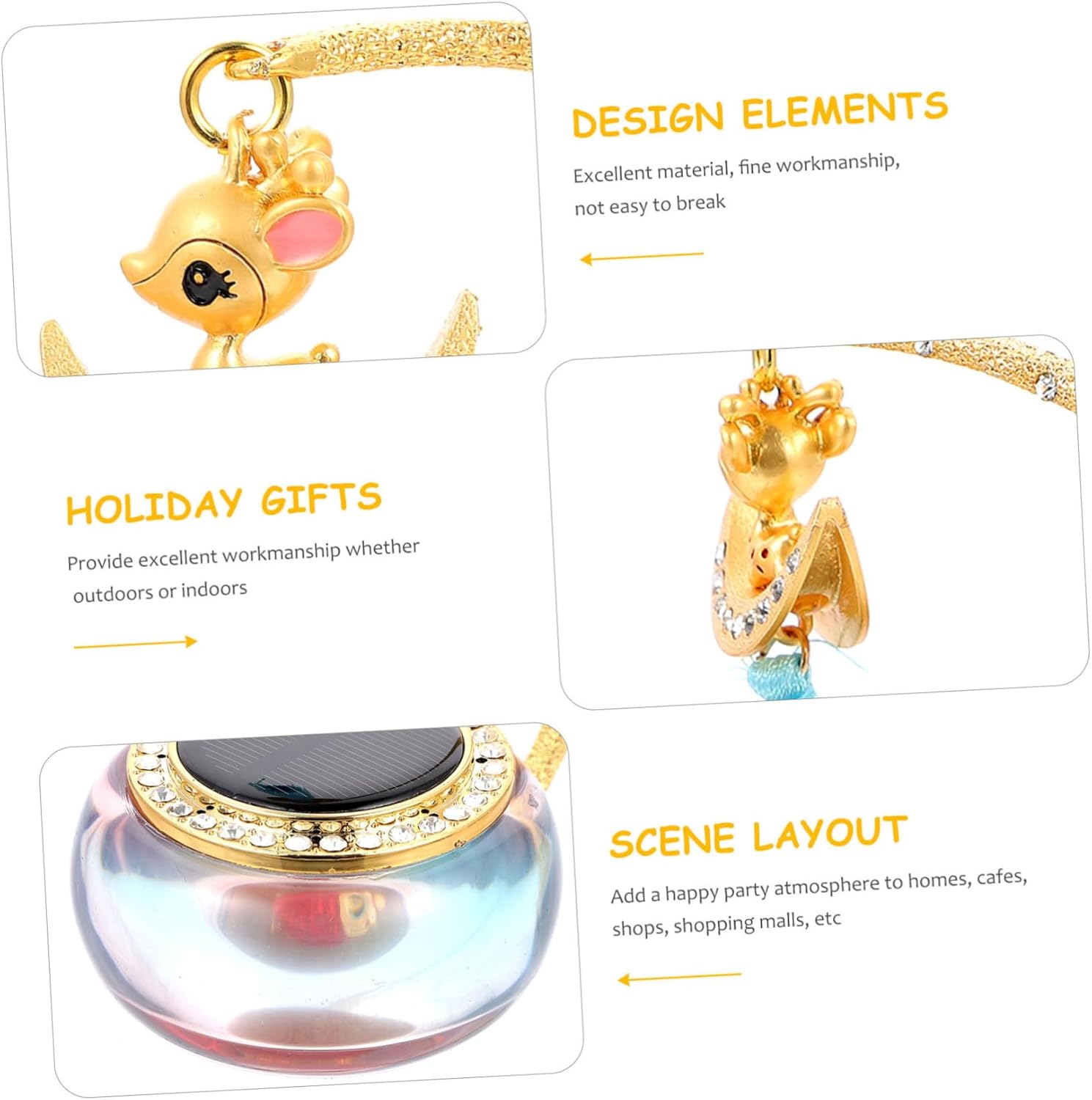 Solar-Powered Car Aroma Diffuser Rotating Goldfish Base Vehicle Air Freshener Ornament for Aromatherapy and Interior Decor