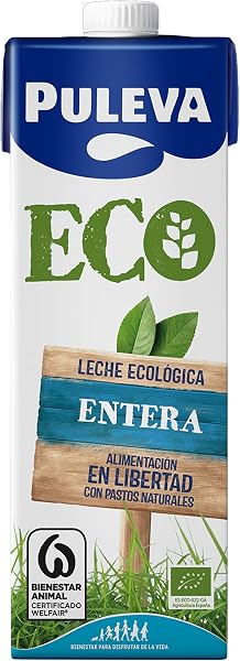 Puleva ECO - Leche Ecológica Entera BIO - Bienestar Animal - Brik UHT Pack 6 x 1L - 5