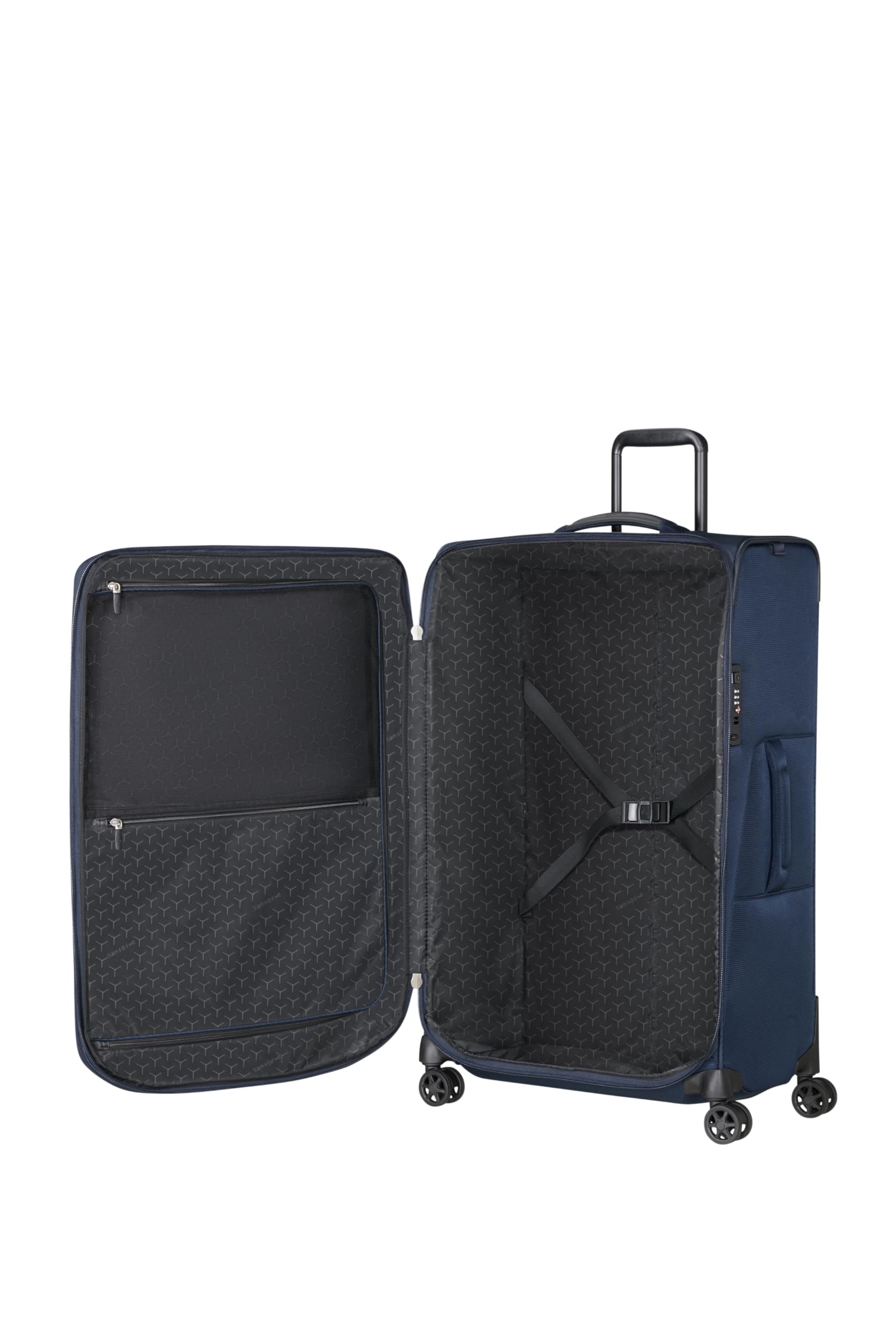 Samsonite Spark SNG Eco - Valigia Morbida 79 cm Grande - Trolley con 4 Ruote, Lucchetto TSA, Leggera & Espandibile - Blu (Midnight Blue)