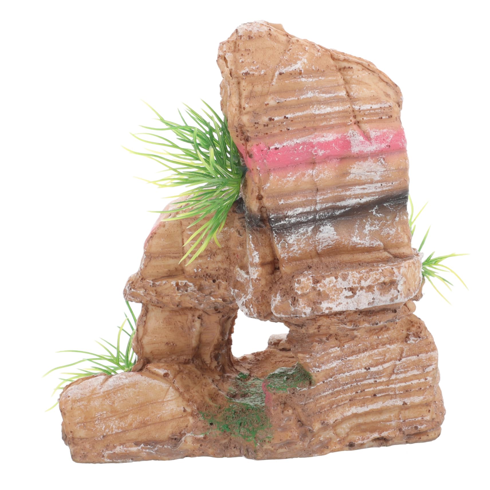 TOYANDONA 4 Stück Aquarium Dekoration Kunststein Berg Ornament für Fischbecken Realistische Naturstein für Aquarien und Terrarien und Ansprechend