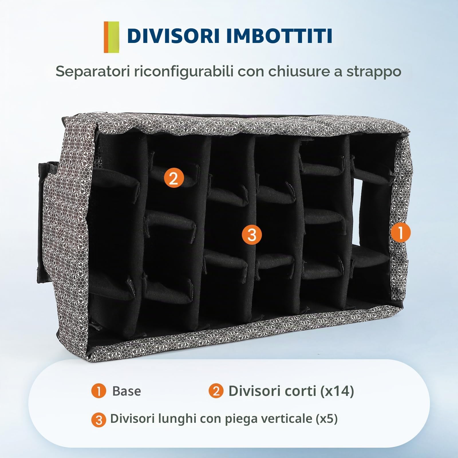 Valigia Fotografica Impermeabile Antiurto con Ruote – Divisori Imbottiti, Custodia Protettiva – Comparto Accessori, Borsa Documenti, Inserto Fotocamera – 22"x14"x9" – Per Fotocamera Subacquea