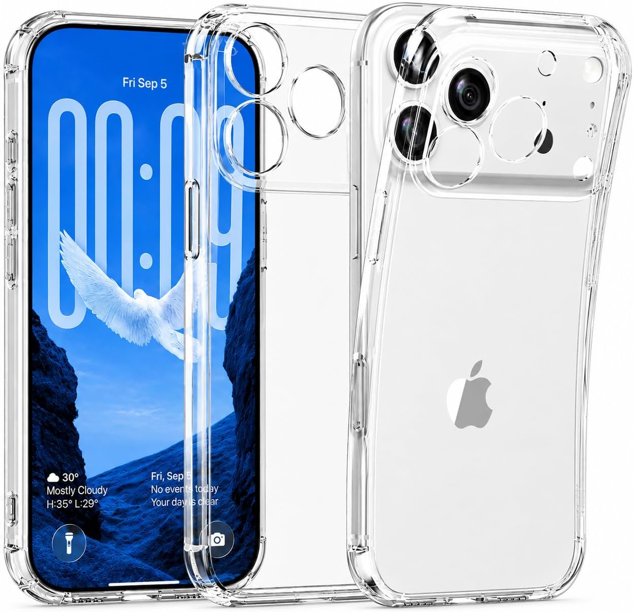 Soft TPU Clear Case for iPhone 17 Pro Max 6.9 inch