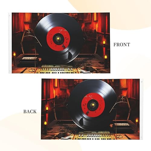 Miniatura 4 de Bandera de estudio de música de 3 x 5 pies para exteriores, divertida bandera de jardín, bandera de doble cara, pancarta de bienvenida para el