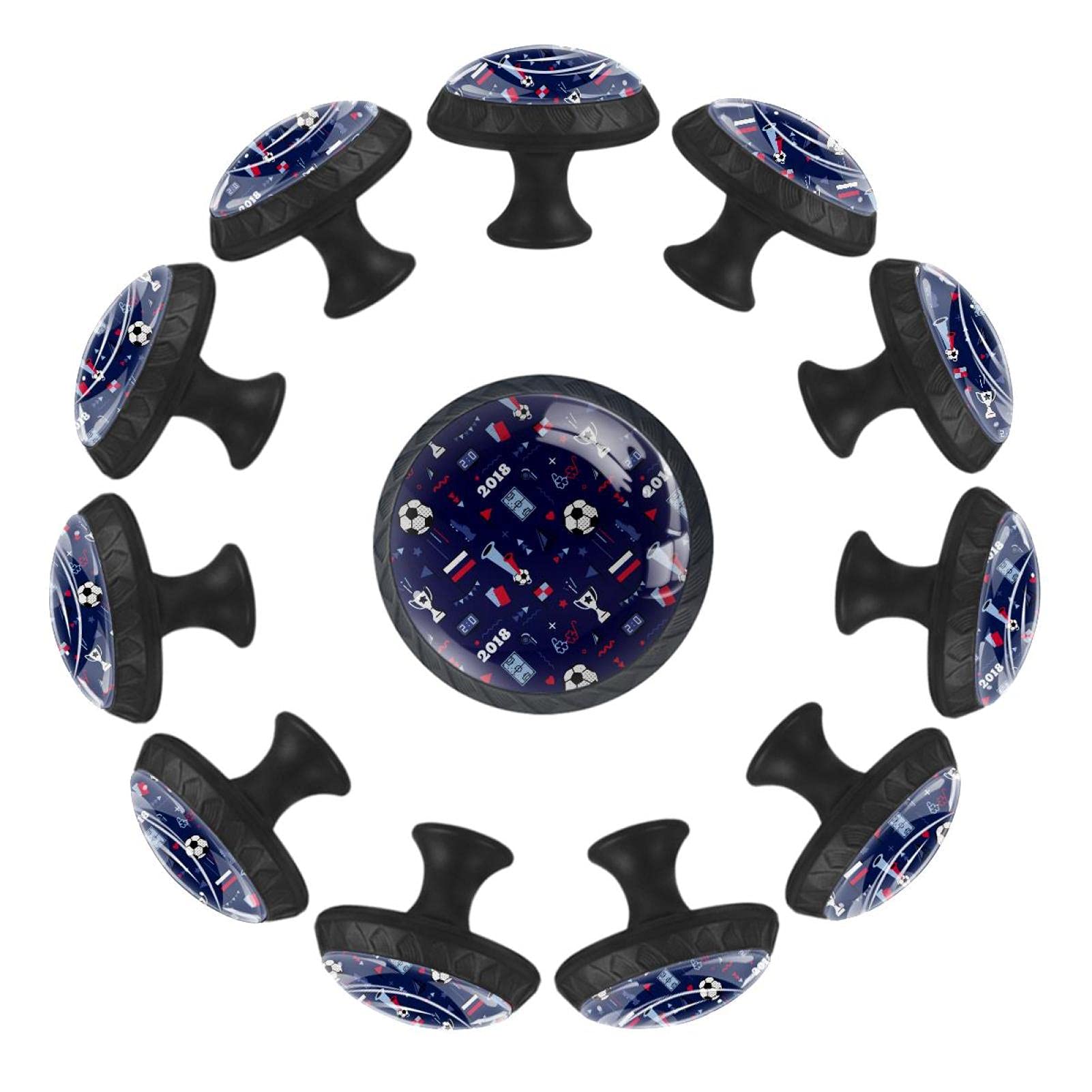 Boutons de porte ballon de foot lot de 12 pièces au design soigné et robuste pour placard enfant