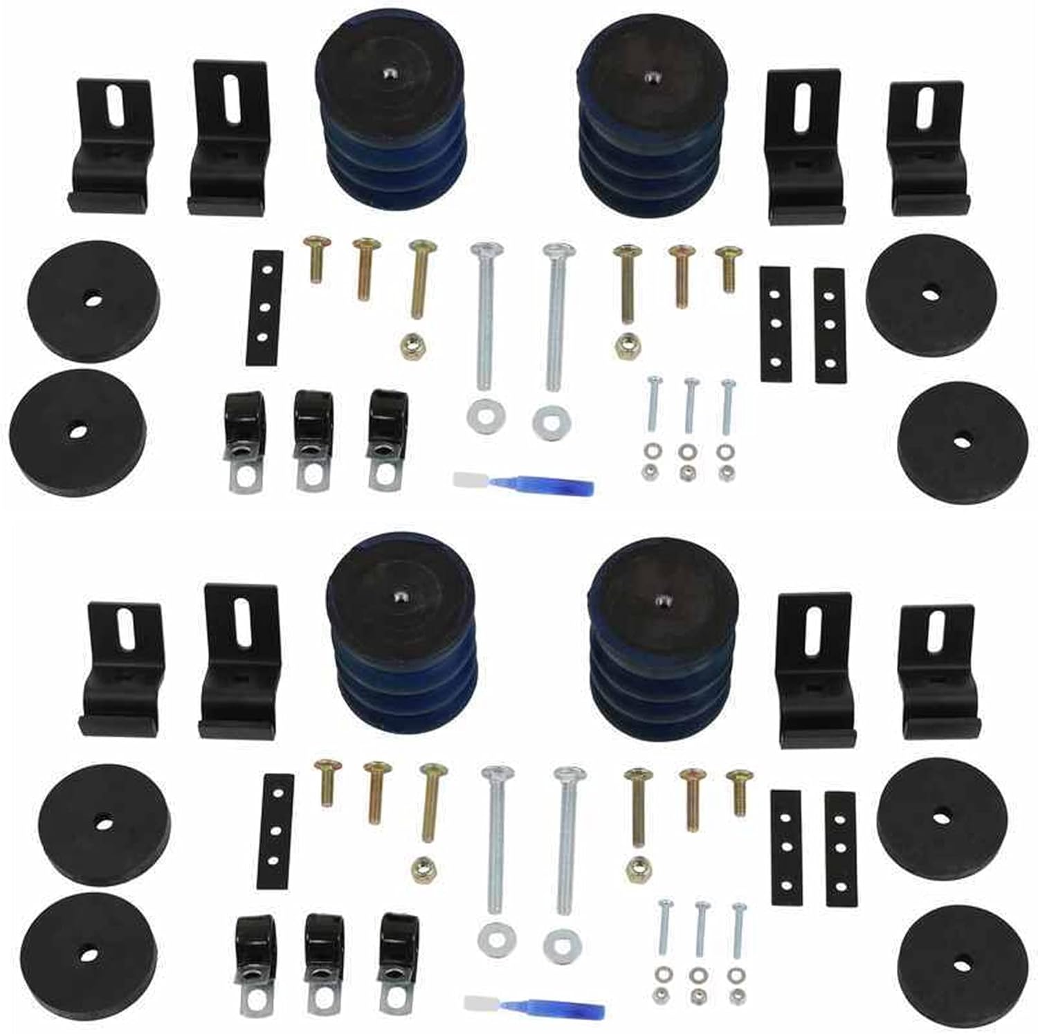 SuperSprings Trailer SumoSprings for Trailer Axle with 3000-5000 GAWR, Spring-Over Axle Configuration | 1400 lb Capacity at 50% Compression | 4-Pack, Made in the USA | TSS-107-40