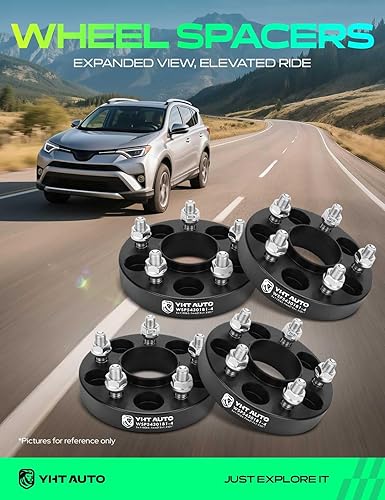 Miniatura 2 de YHTAUTO Espaciadores de rueda centrados en buje de 0.197 x 4.331 in de 1 pulgada para Jeep KLMP Cherokee, Compass, Renegade, Chrysler 200, Dodge