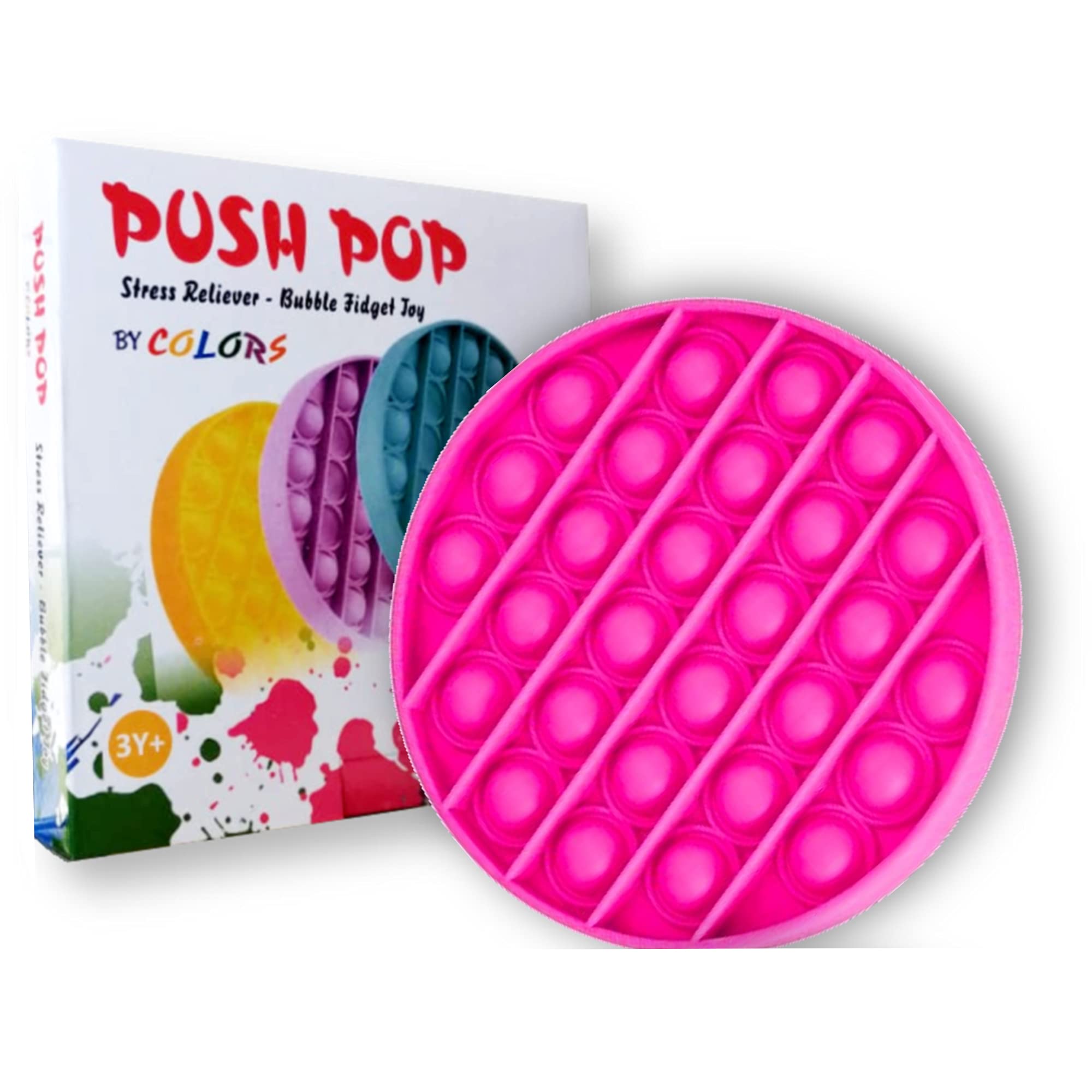 Buy colors Rainbow Pop it fidget toy Stress reliever Push pop fidget