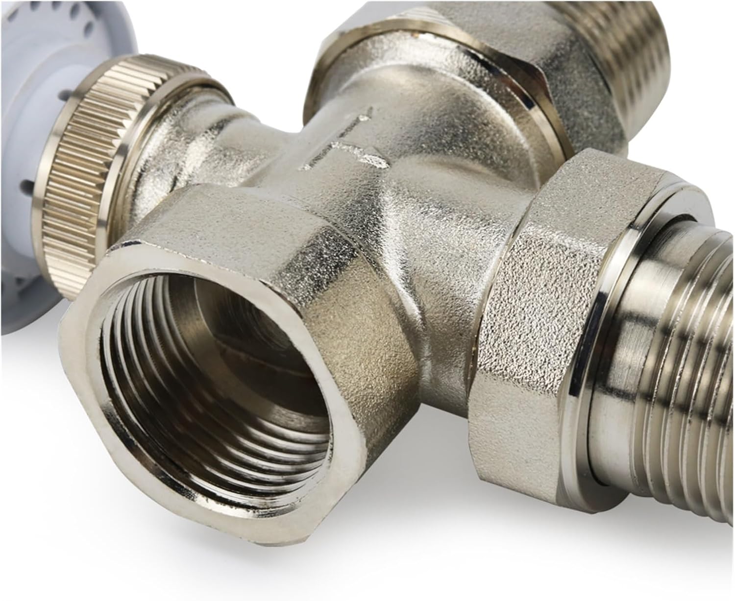 Brass Three Way Thermostatic Radiator Valve DN15 DN20 DN25 Automatic Temperature Control Valve Underfloor Heating(1")