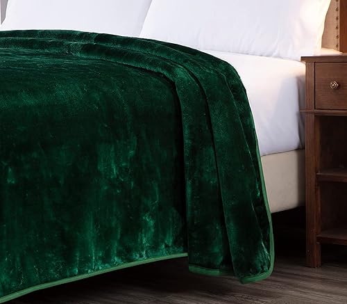 Vista 18 de Chezmoi Collection, cobija de visón sintético, estilo coreano, una capa gruesa y pesada, 8 onzas, tamaño Queen 90 x 92 in, Poliéster & Mezcla