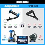 Bodylastics Bande de résistance - Bandes de résistance avec poignées, chevilles, ancêtre de porte, sac de transport - Bandes d'exercices robustes et extensibles - Clips brevetés et bandes d'entraînement pour la réduction du snap