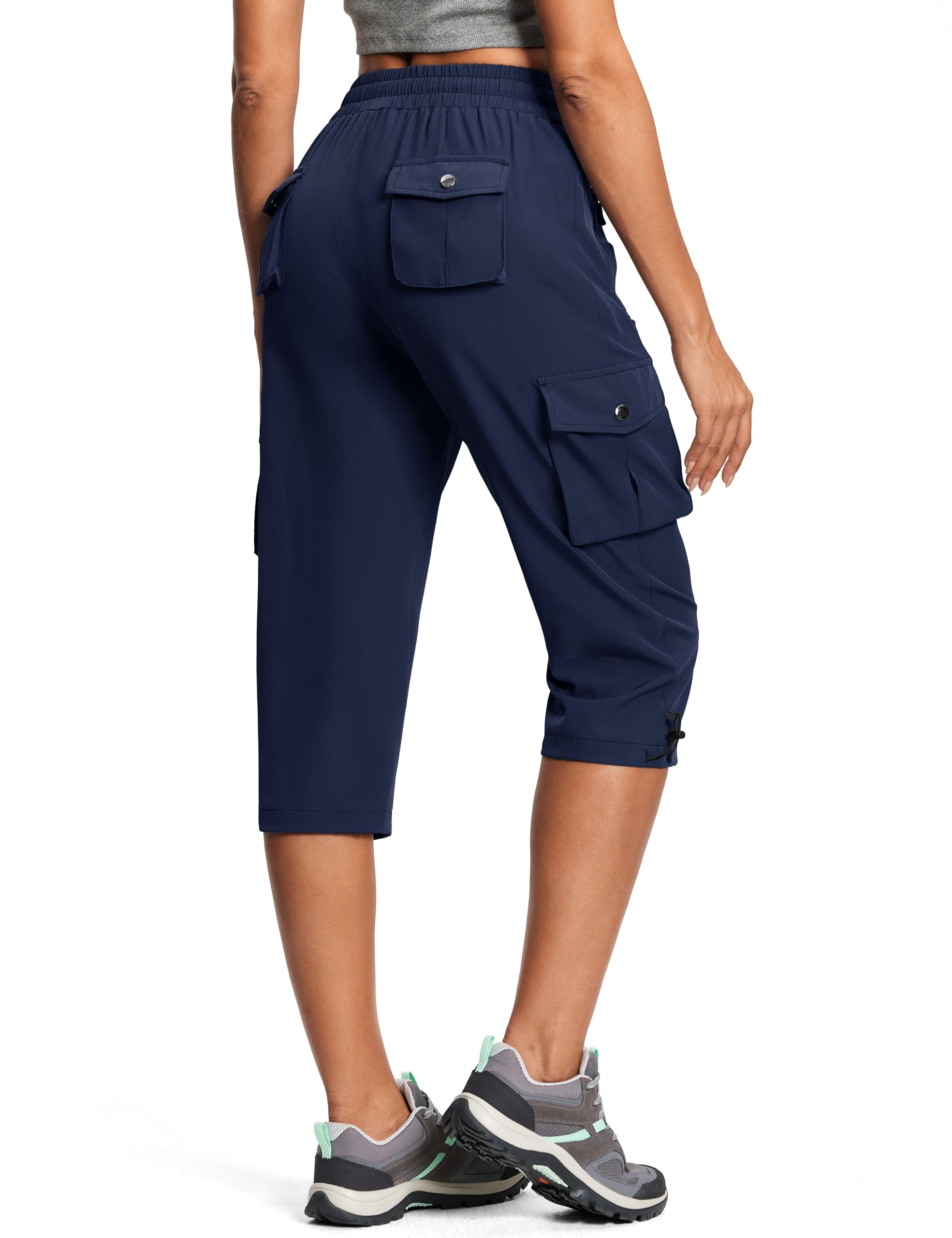 ISEEGZ Capri Pants for Women Breathable UPF 50+ Womens Cargo Capris for Summer with 8 Pockets for Hiking Travel Casual