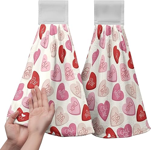 Miniatura 16 de America Stars - Juego de 2 toallas de cocina azules con lazo para colgar, patrióticas para colgar el 4 de julio, juego de 2 toallas de mano