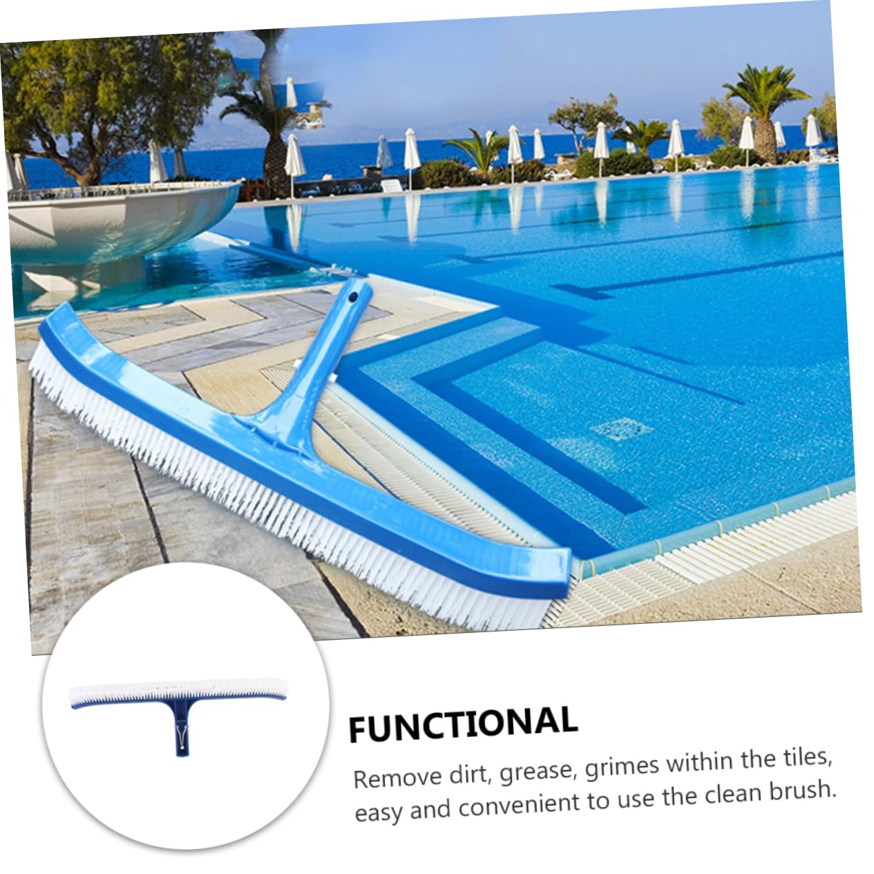 Sosoport 2 Pcs Pool Cleaning Brush Lamp Base Counterweight Cleaning Brush Tool Multifunctional Cleaning Brush Sprinkler Tool Home Tools Cleaning Tool Household Wall Brush Plastic