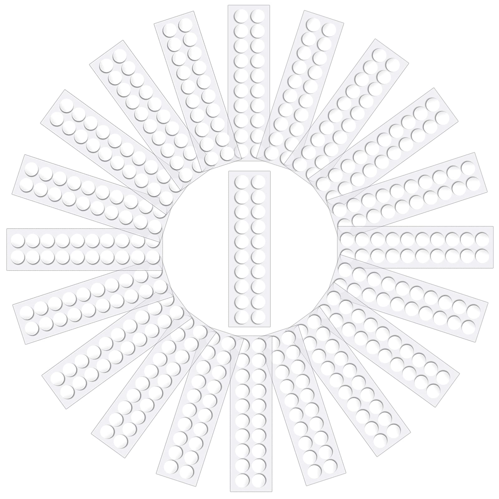 Sticky Tack, 420 Pcs 10mm/0.39” Removable Poster Putty, Double Sided Removable Clear Adhesive Mounting Round Reusable Tacky Dots Transparent Stickers Glue for Wall Hanging Pictures Posters