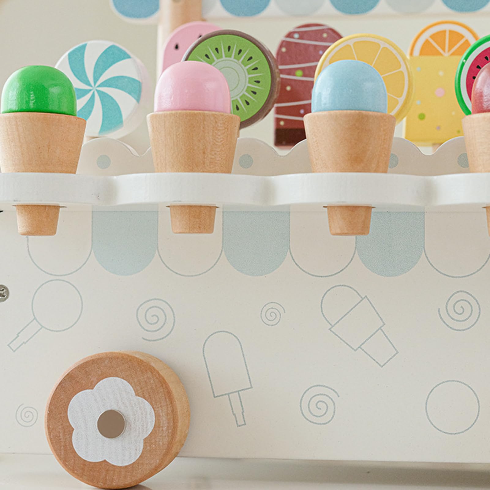 Juego De Heladería Infantil Carrito de Madera