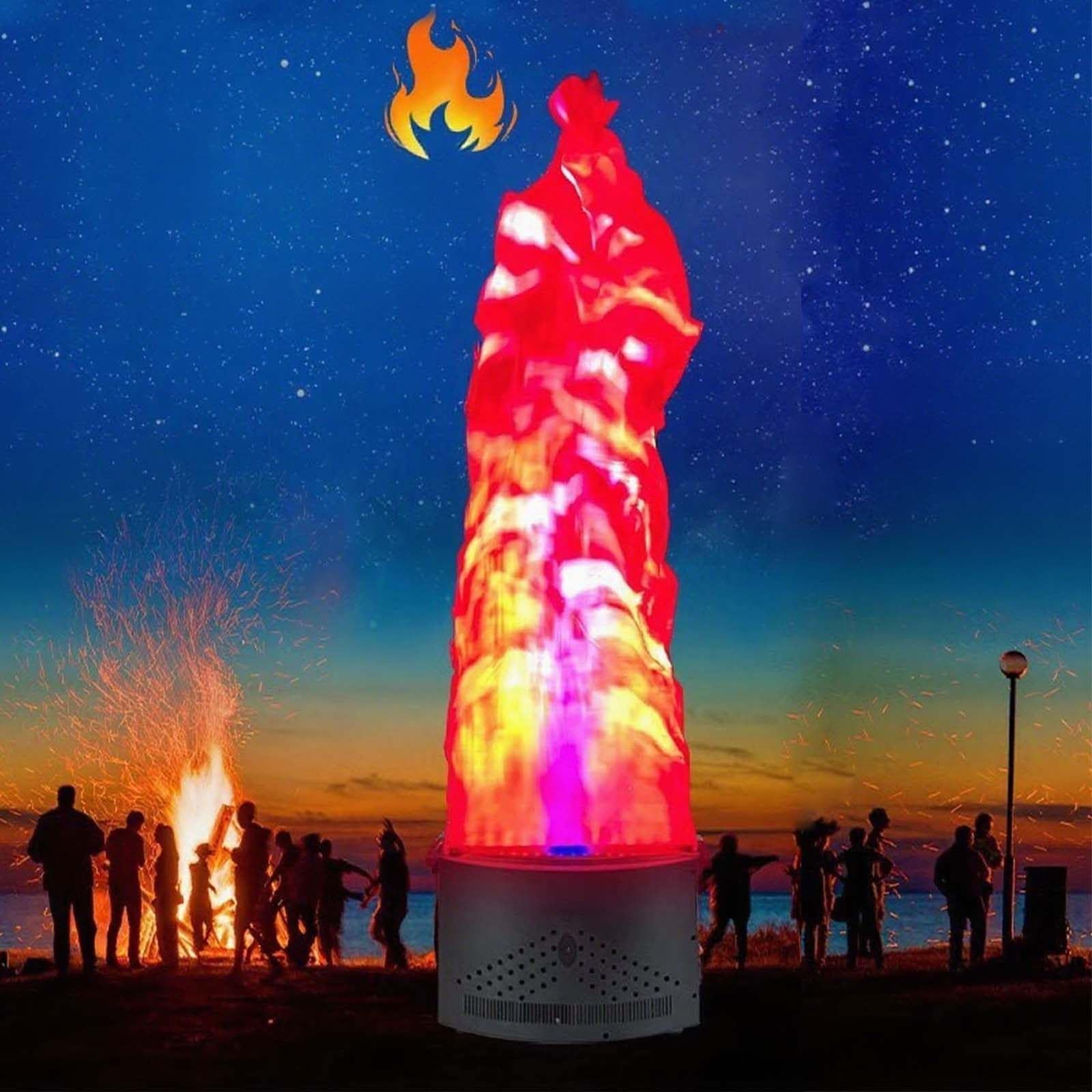 3D-Feuerflammenlicht, Lagerfeuer, 1,52 M GroßE, Tragbare Feuer-AtmosphäRenlampe Mit 36 ​​Led-Leuchten/Fernbedienung, FüR BüHne, Dj, Party, Nachtclub, Besondere Feiertage, Camping Im Freien 1.8m