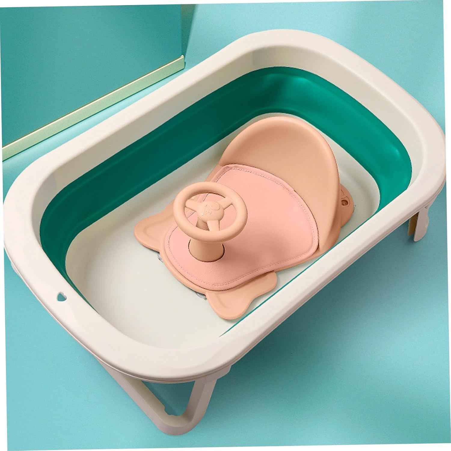 Creative Bath Seat with Strong Suction Cups Non-Slip Shower Chair for Newborns and Open-Side Design Bathtub Seat with High Backrest for Safe Comfortable Bathing