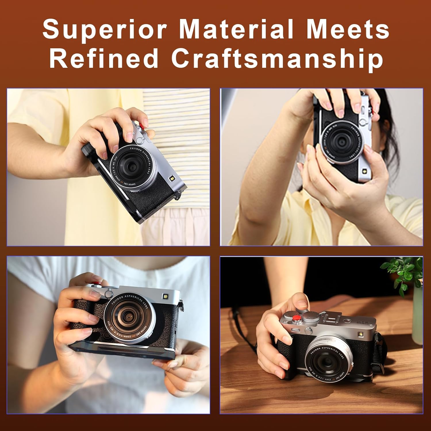 Haoge Handle HandGrip for Fujifilm XE5 Camera Body L-Shape Grip Bracket HG-FUXE5N-B Black with Arca-Swiss Standard Plate - Image 3