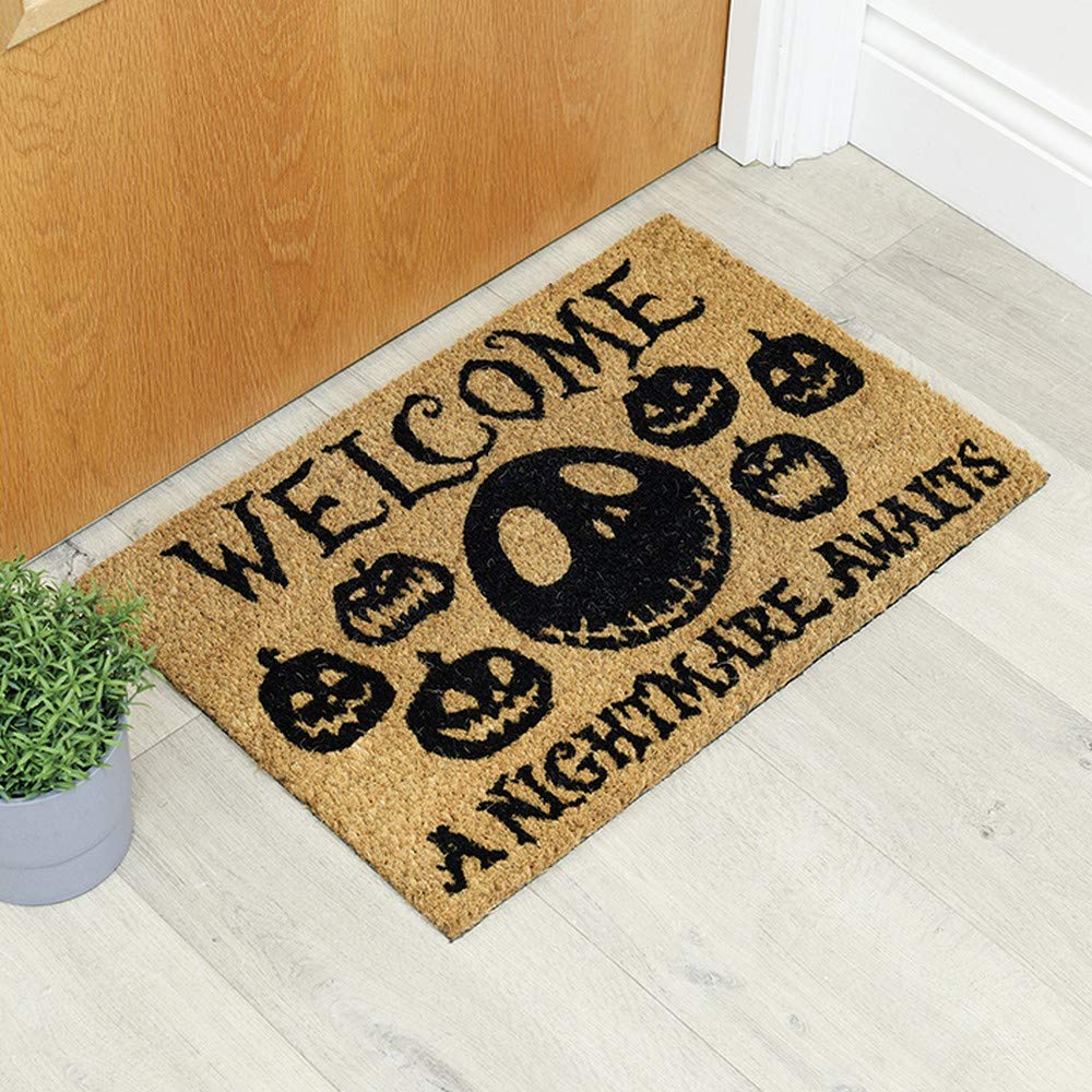 【未使用】The Nightmare Before Christmas玄関マット Amazon.com: The Nightmare Before Christmas Awaits Faces Rubber