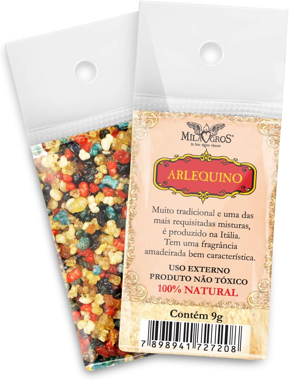 Milagros Resin Incense – Liturgical Blends (4.4 oz, Harlequin (Arlequino))