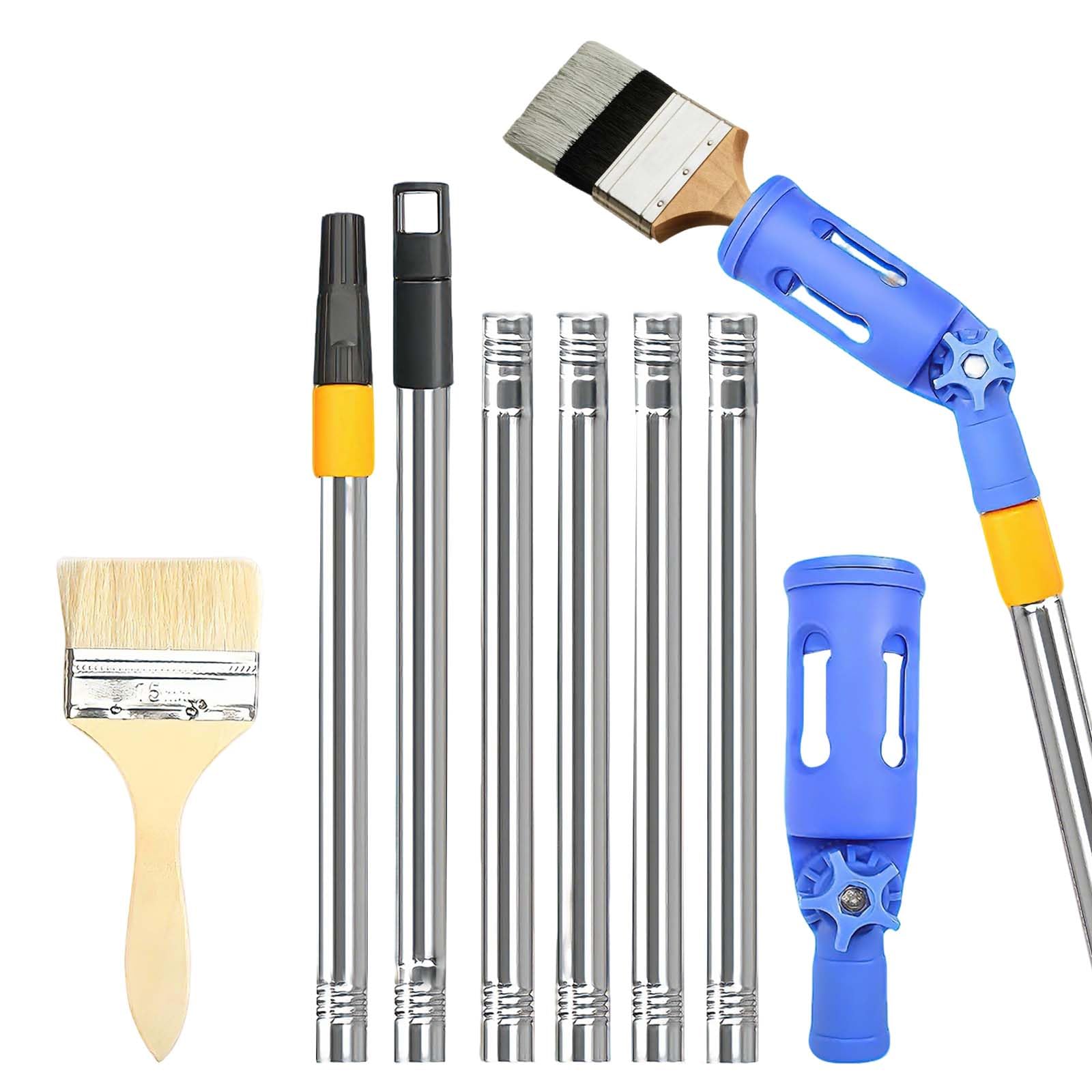 Multiangle Paint Brush Extension Pole, Long Handled Paint Brush, Extendable Paint Paint Brush Extension Pole for Walls Ceiling Painting(1L)