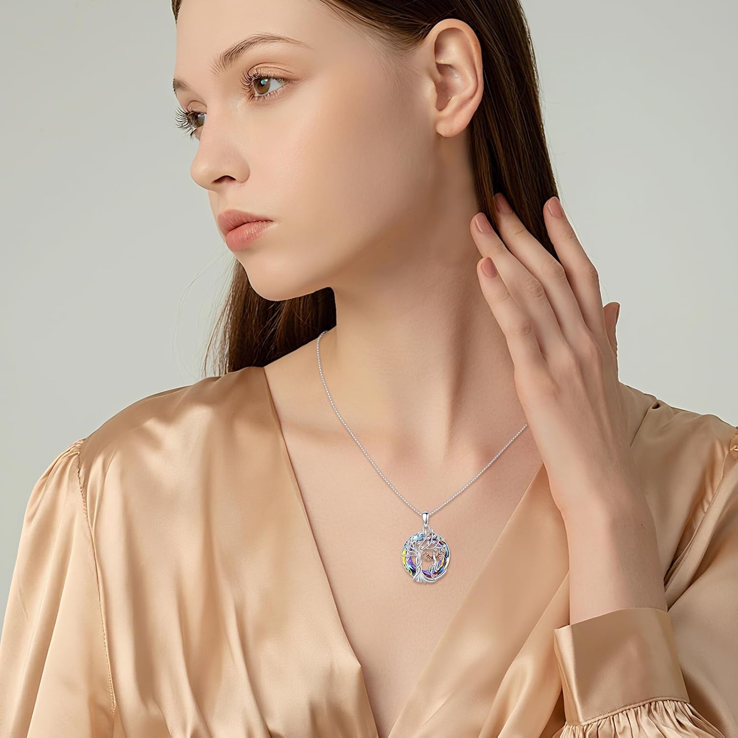 ONEFINITY Phoenix Necklace 925 Sterling Silver Phoenix Rising Crystal Pendant Jewelry Birthday Gifts for Women - Image 4