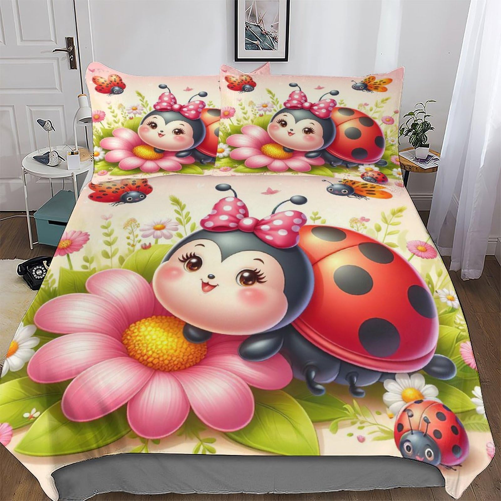 Housse de couette coccinelle 3 pièces pour sublimer une chambre d'enfant