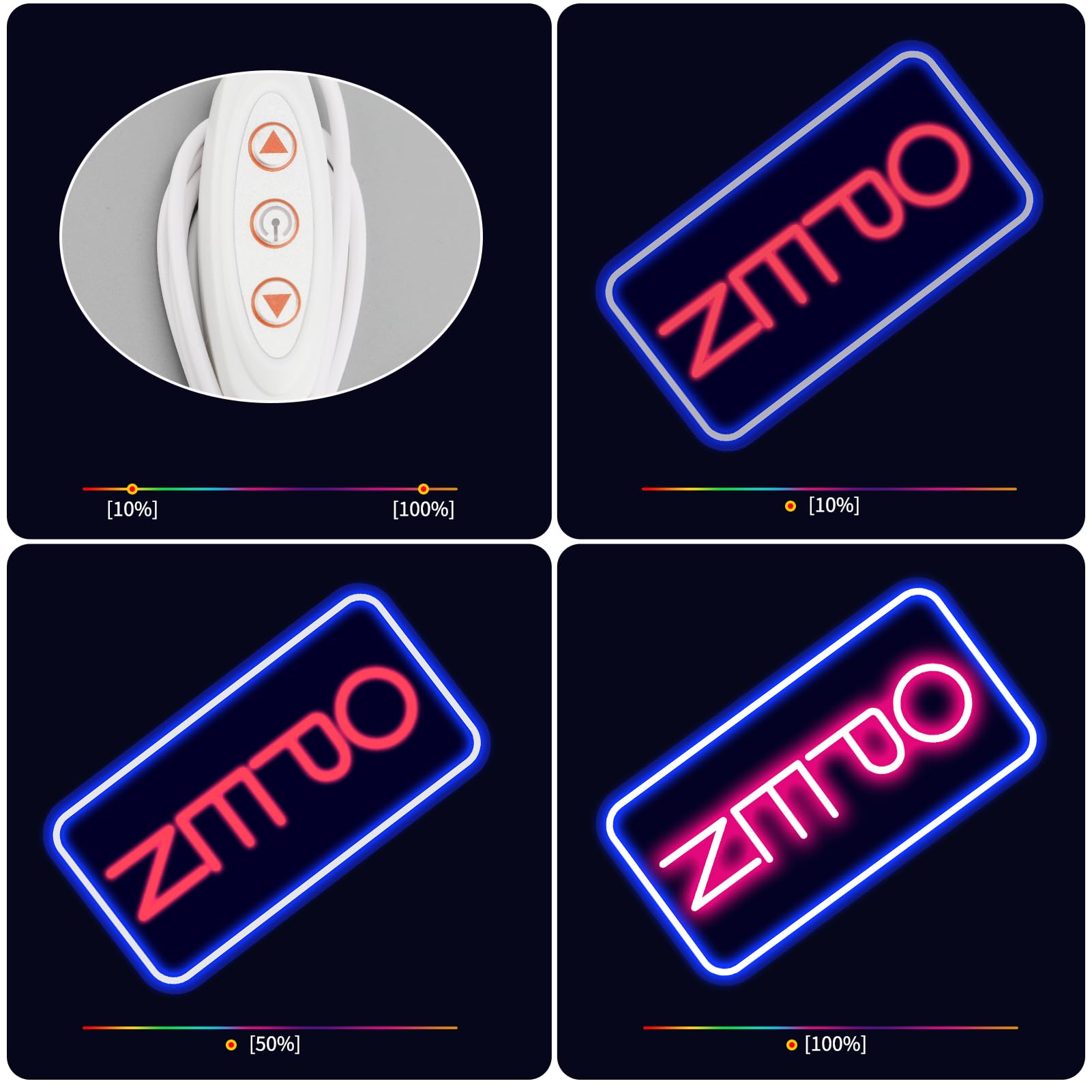 Letrero de neón abierto ajustable brillo LED neón signo abierto 5 V lámpara de neón cartel decoración para tienda de pasteles de bar 22 cm x 42 cm