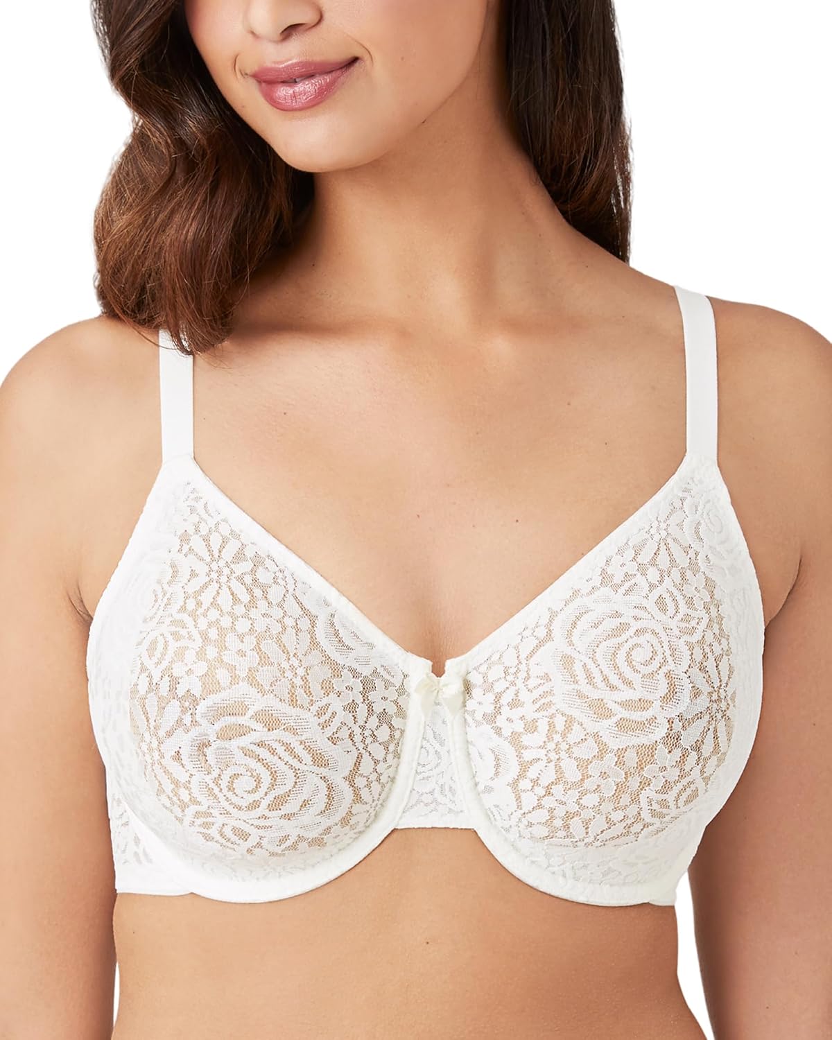 Wacoal Reggiseno Senza Spalline In Pizzo Halo Avorio, Ecru, 2C - Foto 3