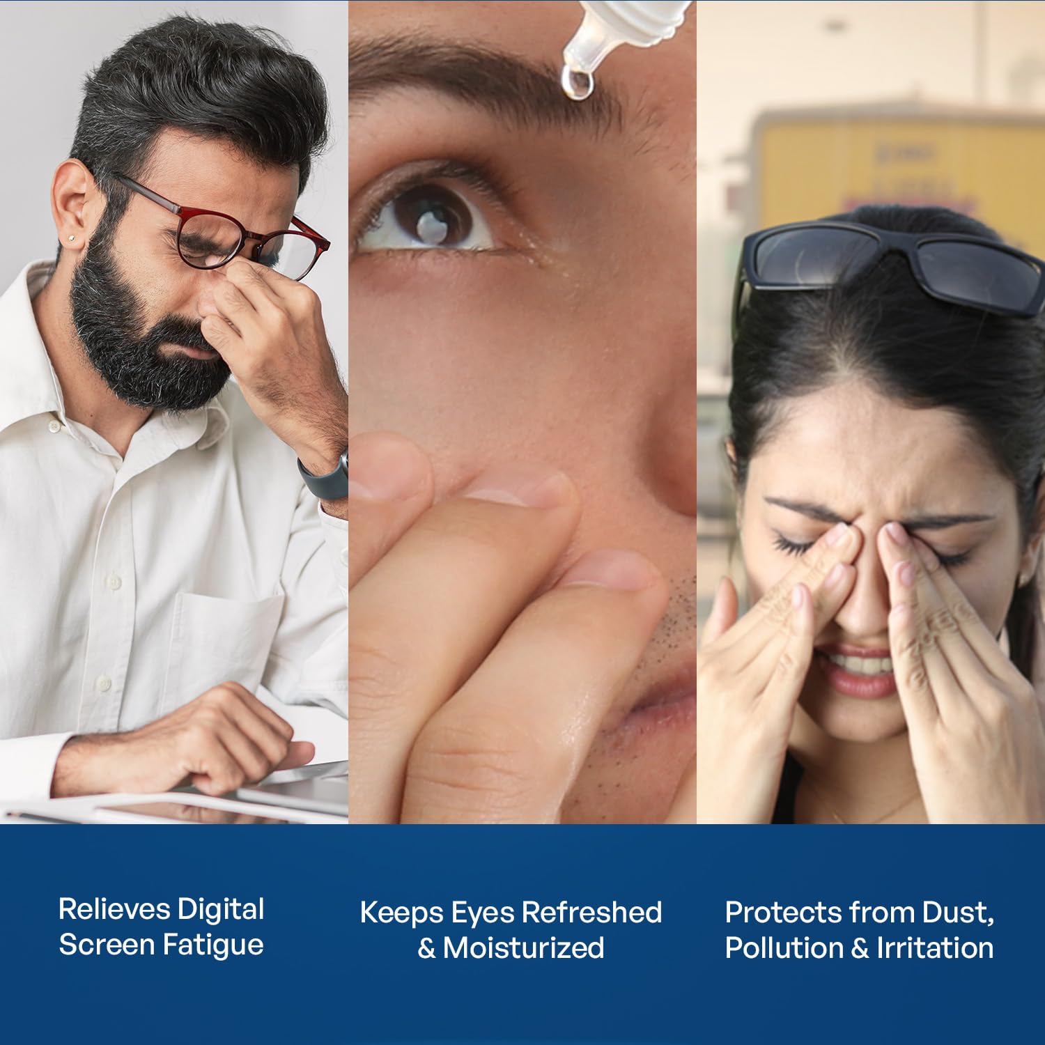 Ayuvya Ayurvedic eye drops - Cooling & Refreshing Relief for Dry, Tired & Red Eyes | Ayurvedic Formulation With Triphala, Honey, Turmeric & Rose | 10ml | As Seen on Shark Tank 1