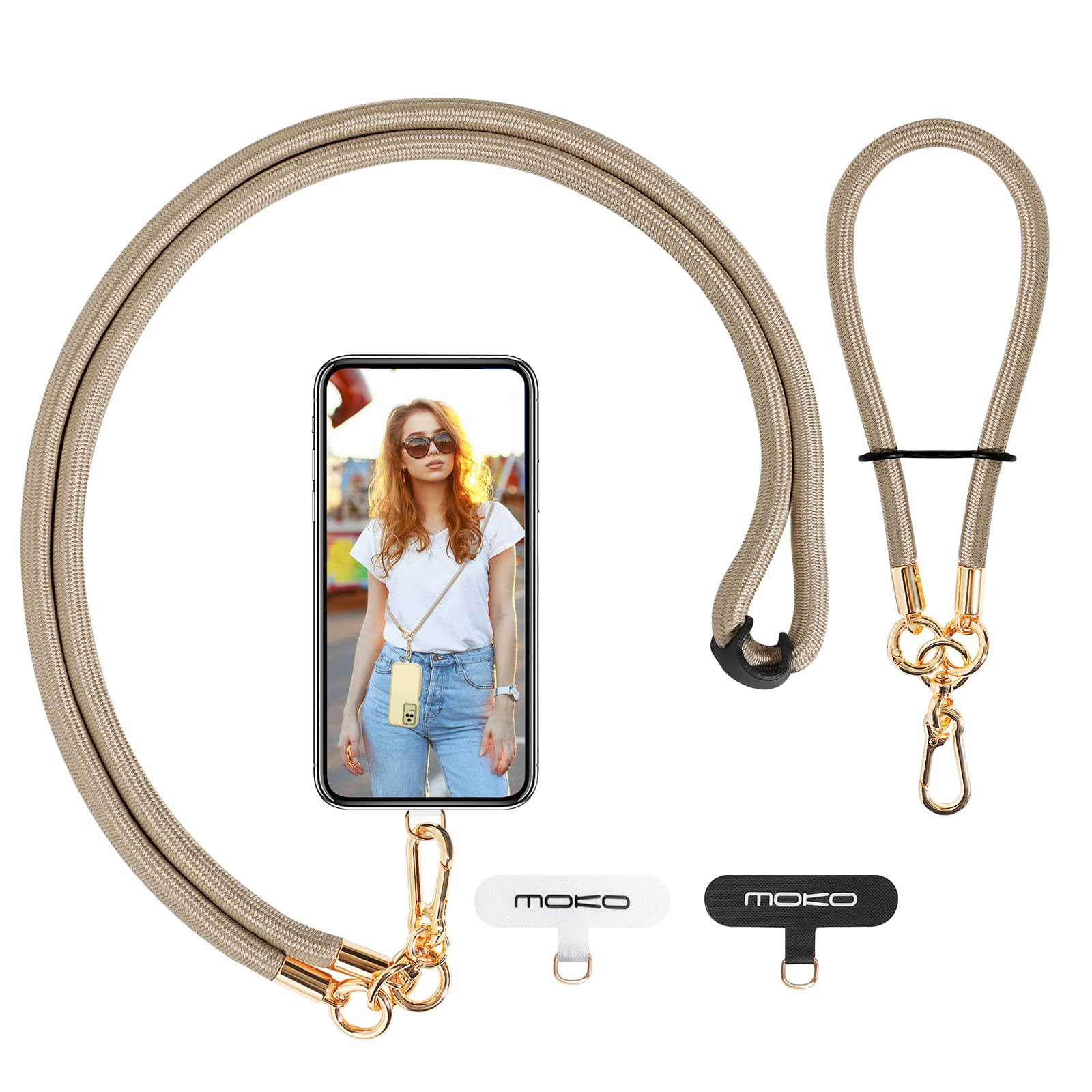 Handy-Schlüsselband Mit Verstellbarem Band – Anti-Diebstahl-Kette Für Um Den Hals Oder Handgelenk, Rot