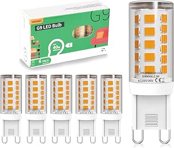 CHEERBEE G9 LED Bulbs Dimmable 6 Pack, Warm White 2700K, 3W G9 LED ...